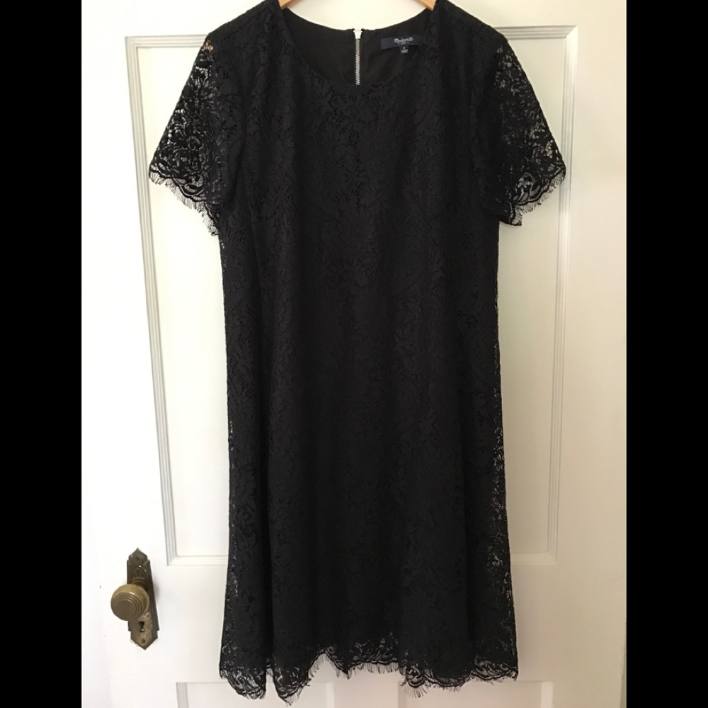 Madewell black lace dress